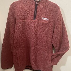 Columbia Men's Half-Zip Sherpa Fleece - Dusty Rose